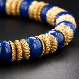 Zolotas Lapis Lazuli and 22K Gold Necklace