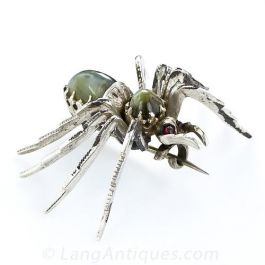 Black Enamel Spider Brooch  Antique & Estate Jewelry In San Francisco