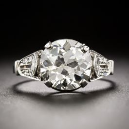 Art Deco 3.34 Carat Diamond Ring by C.D. Peacock - GIA I VS2