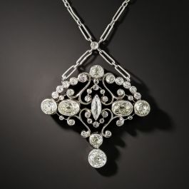 Edwardian Mixed Cut Diamond Pendant - Antique & Vintage Necklaces ...