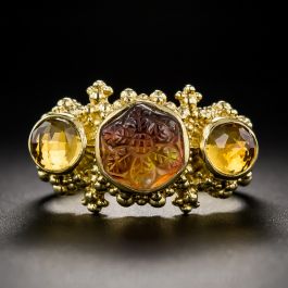 Estate Stephen Dweck 18k Gold and Gemstone Ring