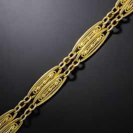 French Link Double Row Bracelet