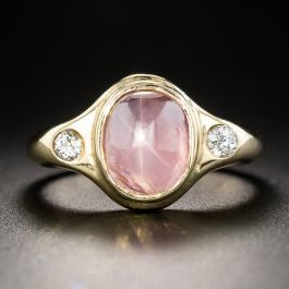 Pink Star Sapphire and Diamond Ring by Jones and Woodland