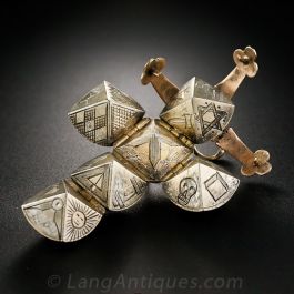 Gold masonic ball cross deals