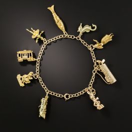 kopi Mejeriprodukter enestående Vintage Charm Bracelet, Circa 1940s-50s