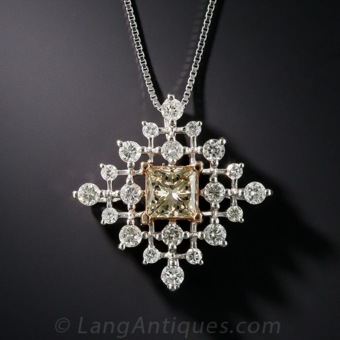 Princess diamond pendant sale