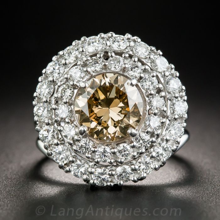 Carat Fancy Brown-Yellow Diamond Ring GIA