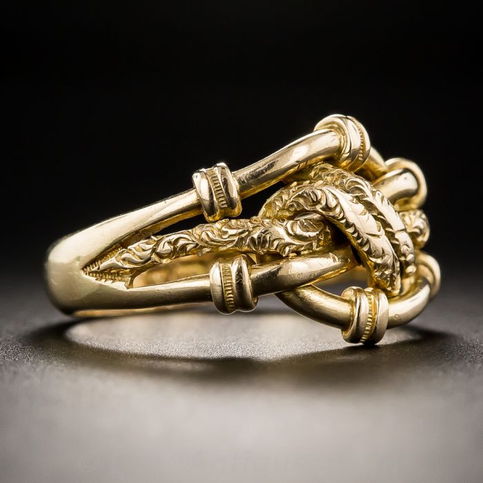 Victorian love knot ring best sale