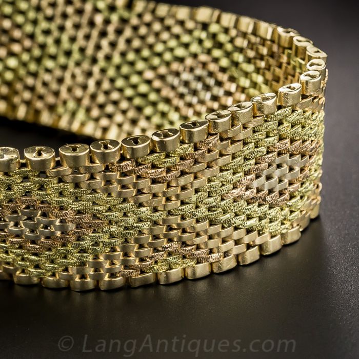 Gold mesh bracelet hot sale