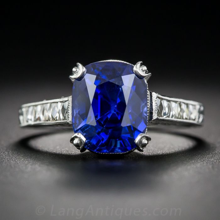 Carat No-Heat Burma Sapphire and Diamond Ring AGL