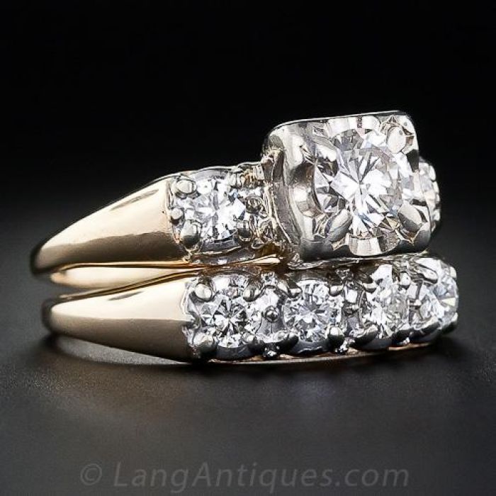 Vintage illusion engagement ring hotsell