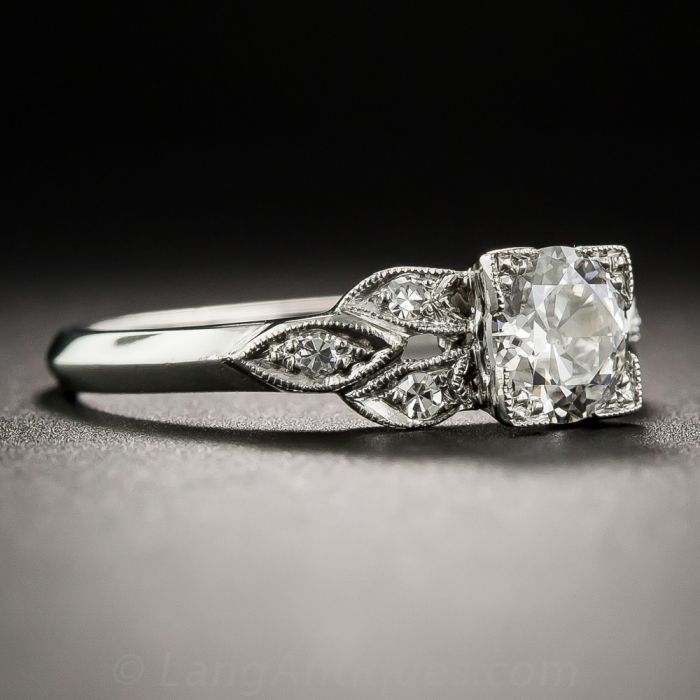 54 Carat Diamond Vintage Engagement Ring - GIA E VS2