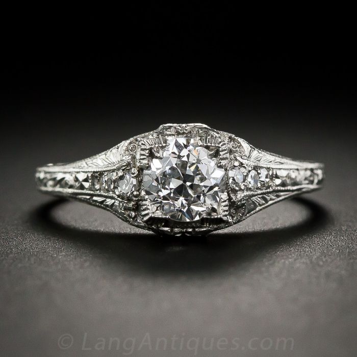 【source object】Antique Diamond Ring 14.5 69-carat-diamond-platinum-