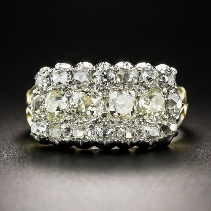 mineoLANGEラング antique-diamond-three-row-