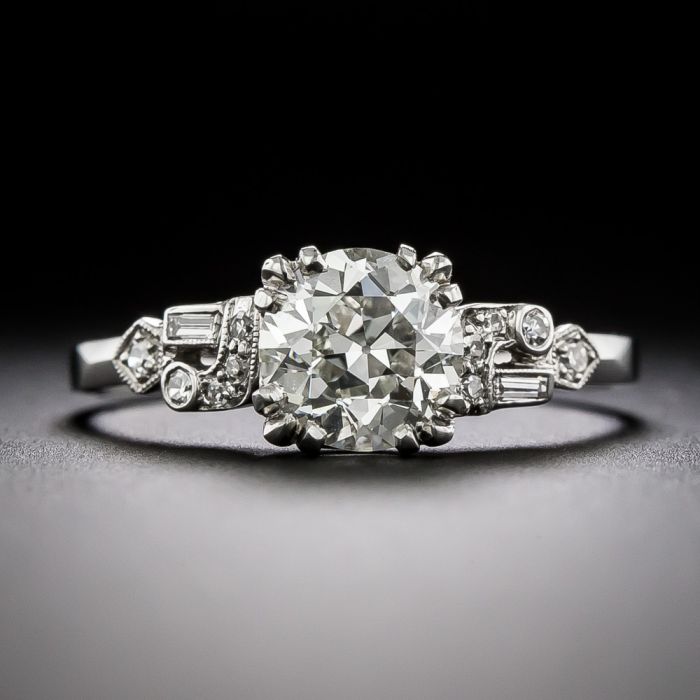 Stunning Art Deco Inspired 2.15 Ct Row White Round hotsell Cut Diamond Engagement Ring| Vintage Ring| Anniversary Gift Ring| Propose Ring