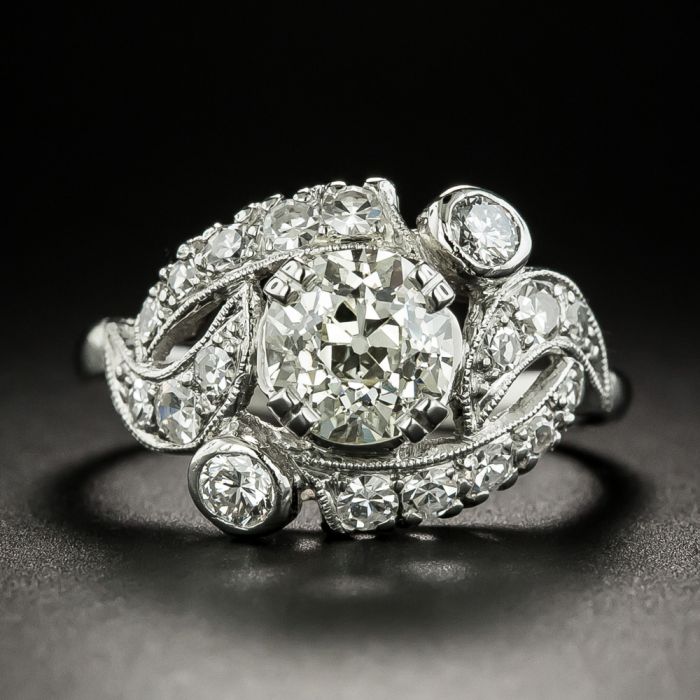 Art Deco Carat Diamond Engagement Ring GIA N VS2