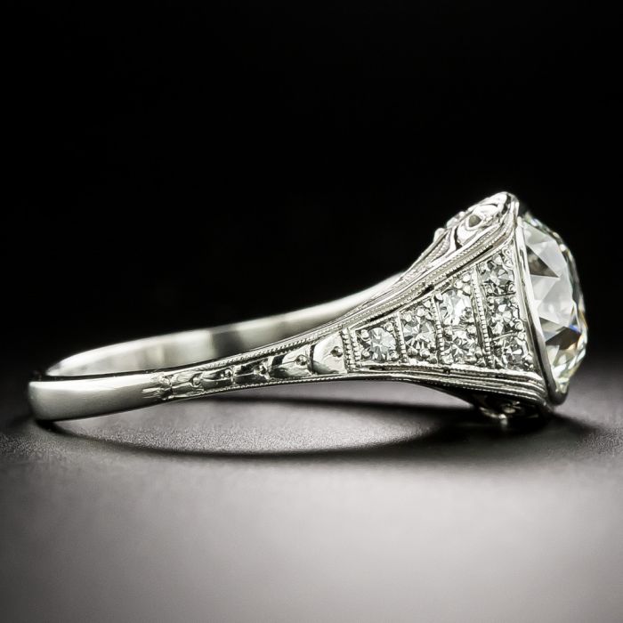 Art Deco 3.09 Carat Diamond Ring - GIA J SI1