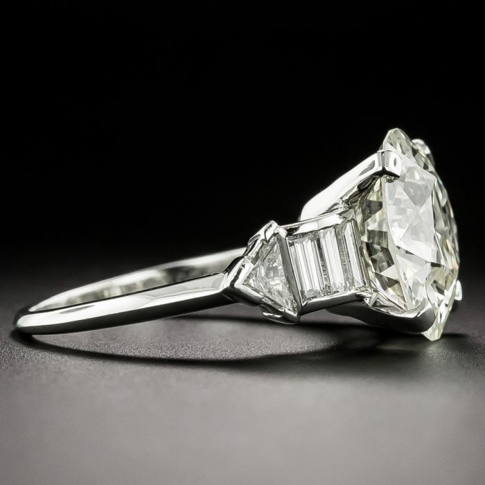 Art Deco 4.76 Carat Diamond Engagement Ring by C.D.Peacock