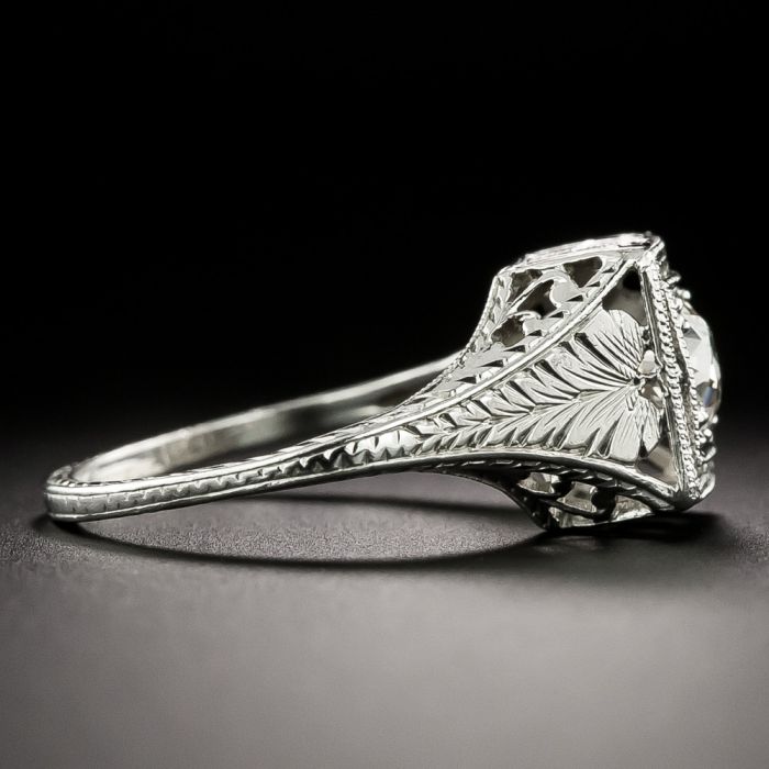 Art Deco Carat Solitaire Diamond Engagement Ring