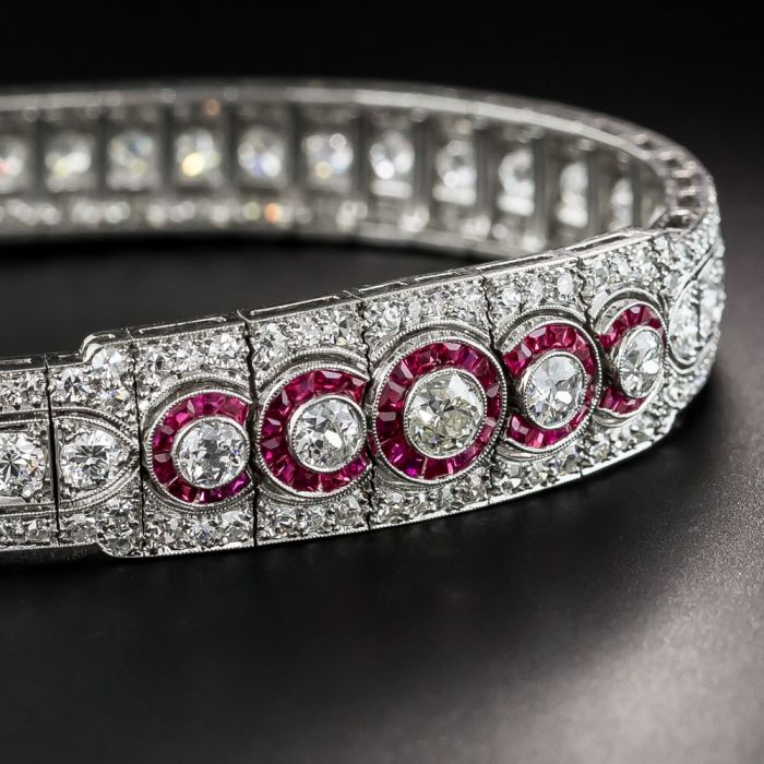 Art Deco Diamond and Ruby* Bracelet