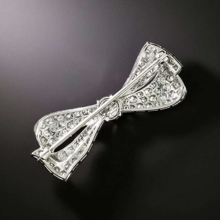 Vintage Diamond Bow tie Brooch or pin. hot 2