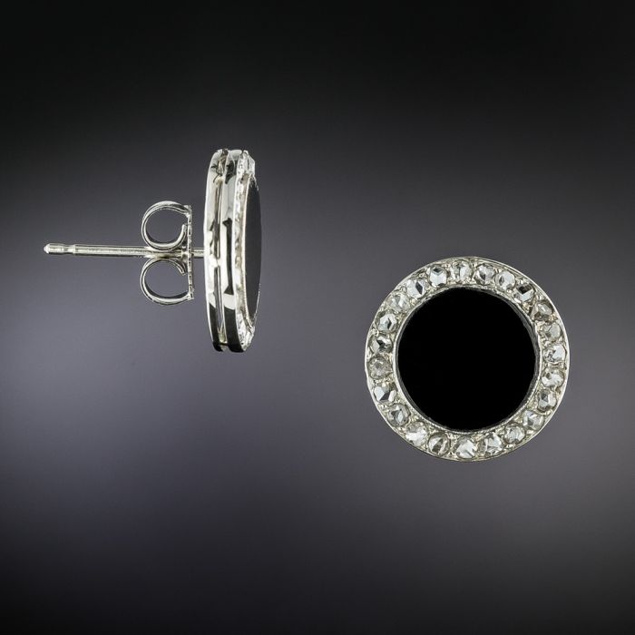 アクセサリー VINTAGE EARRING ONYX? Amazon.com: Black Onyx Earrings Sterling Silver Gold Plated