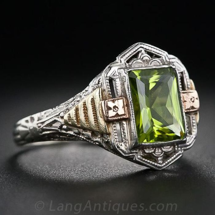 Art Deco Peridot Ring