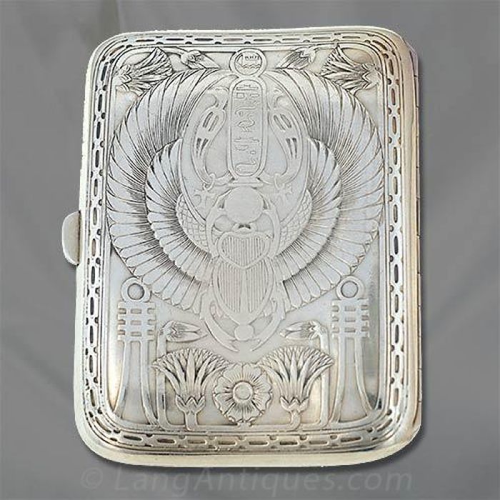 Art Deco Silver Cigarette Case Art Deco Silver Cigarette Case
