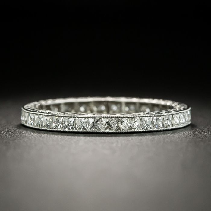 Vintage french cut diamond eternity band online