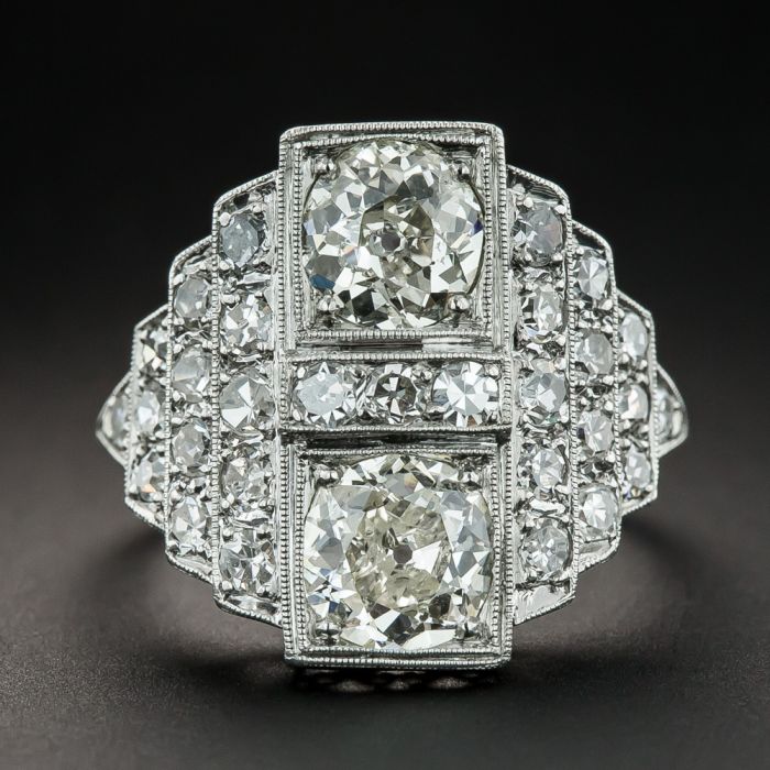Art Deco Toi et Moi Diamond Ring