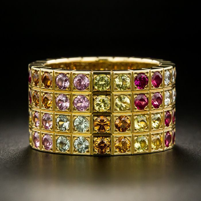 Cartier Lanieres Rainbow Color Wide Band Size 7