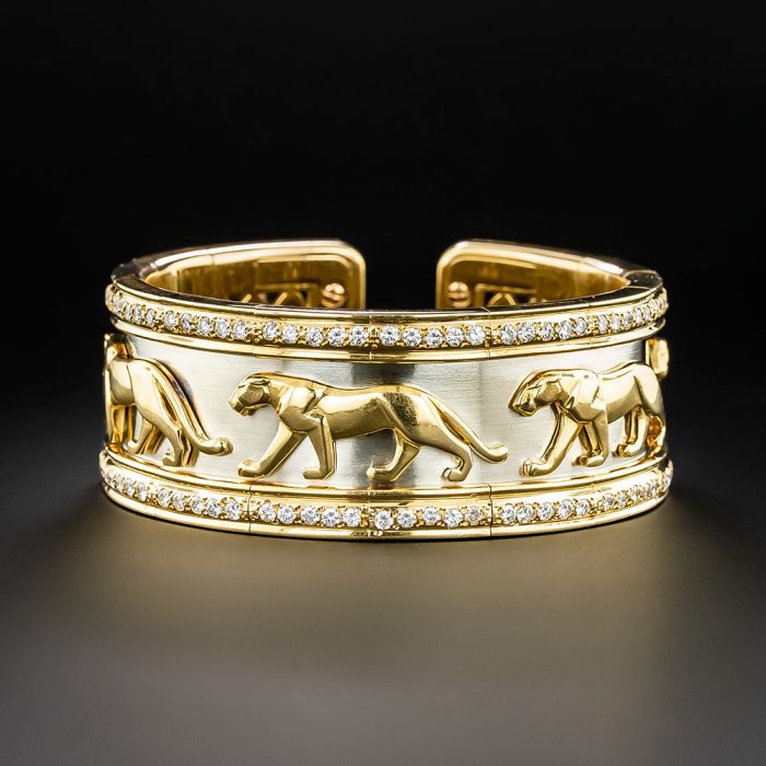 Cartier Panther Cuff Bracelet with Diamonds