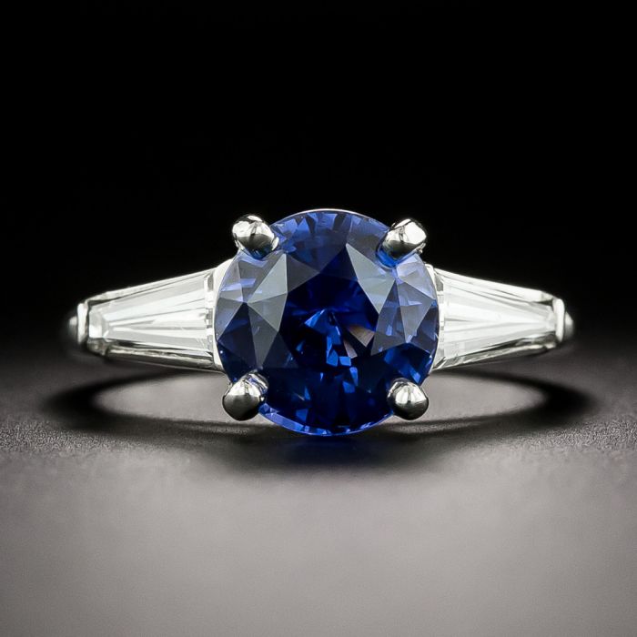 Blue Ceylon Sapphire Band Rings Classic Carat Ceylon Sapphire And