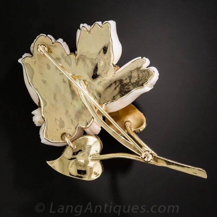 Peony brooch hot sale