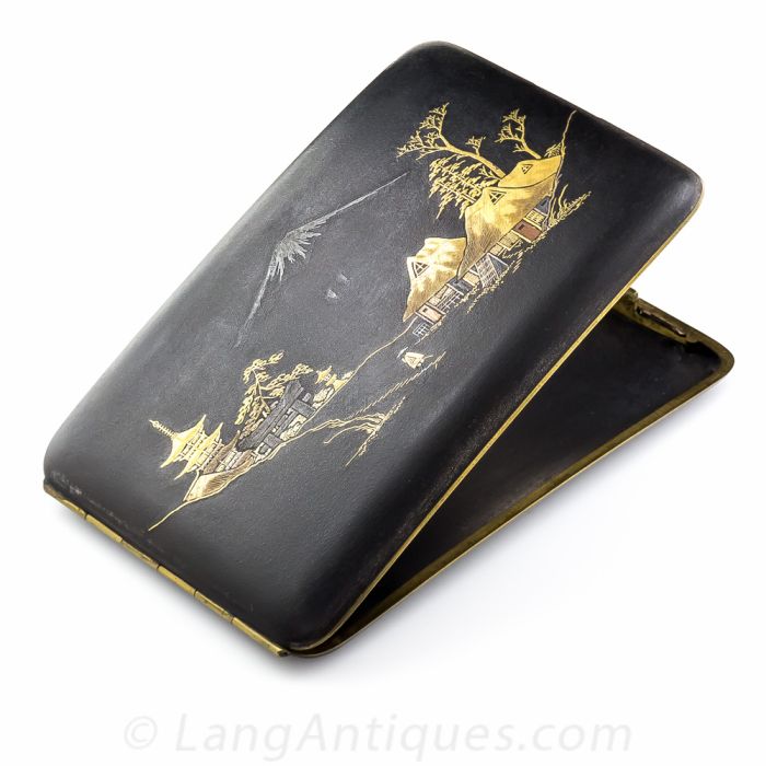ysl cigarette box bag Saint Laurent Leather cigarette case for Women - Black in KSA