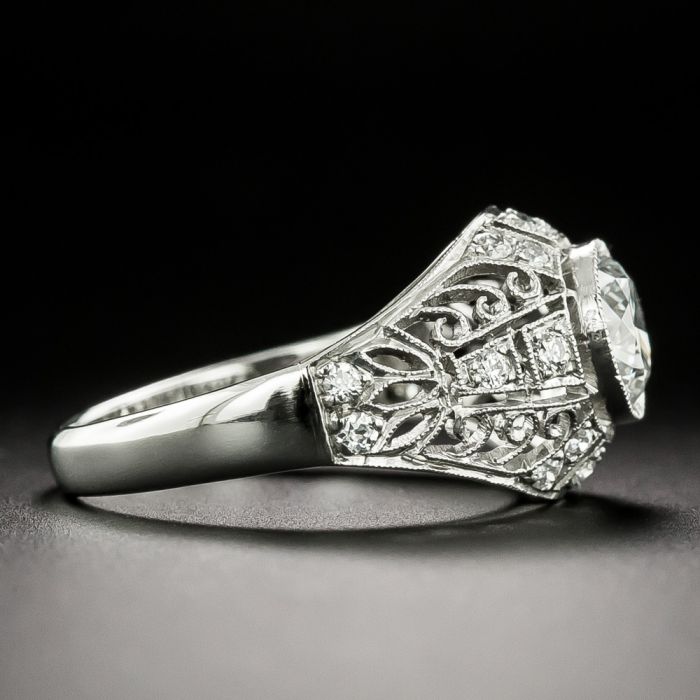 Edwardian-Style .99 Carat Diamond Engagement Ring - GIA E SI1