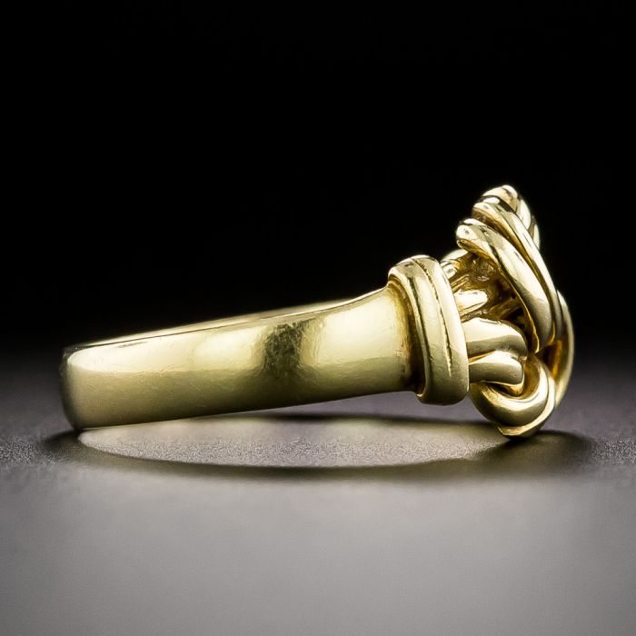 chieko+ knot ring ゴールド Solid 18K Women's Yellow Gold Ring Love Knot Ring Rope 11mm
