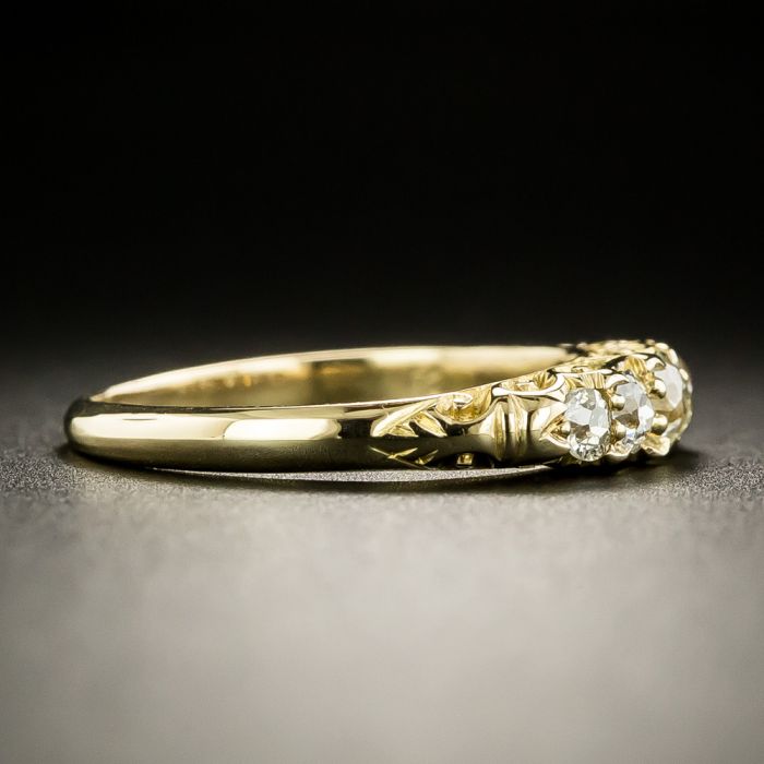 English Victorian Five-Stone Diamond Ring, Circa 1890