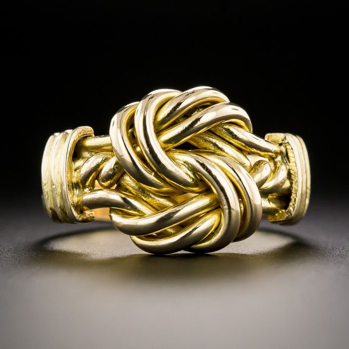 Victorian love knot ring top