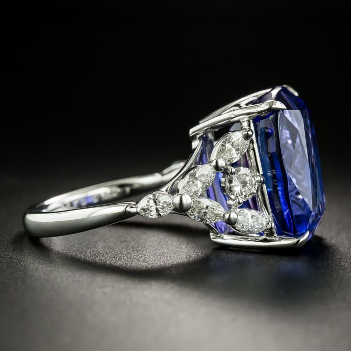 ウルシャンティ様 Estate 14.79 Carat Tanzanite and Diamond Ring