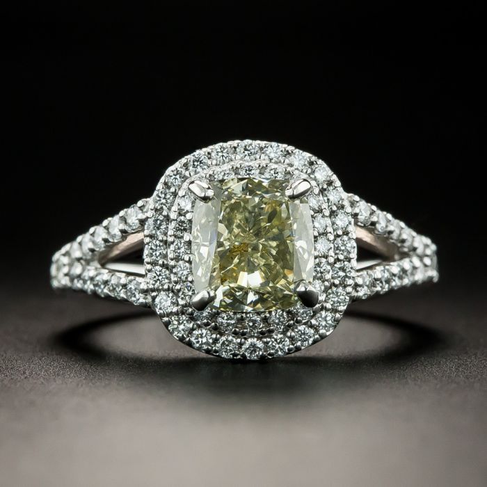 FANCY LIGHT YELLOWISH GRAY 0.153ct/0.157ct RD/RT2326/CGL Estate