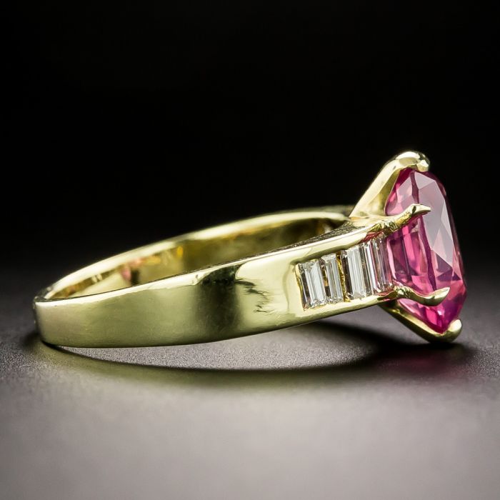 Estate 2.68 Carat No-Heat Pink Sapphire and Diamond Ring