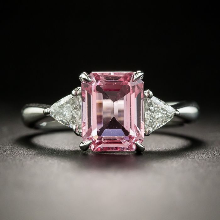 Estate 2.82 Carat Pink Sapphire and Diamond Ring