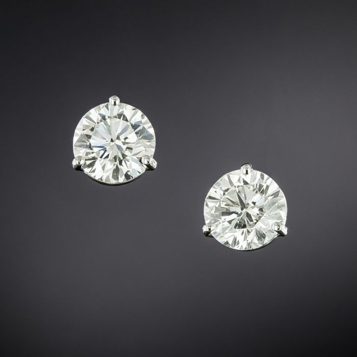 Vintage .5 Carat Diamond Earrings hot