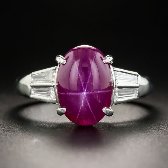 Estate Carat Star Ruby and Diamond Ring