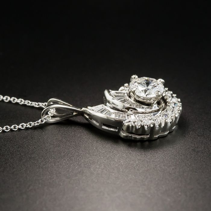 【SSIL】Brilliant Pendant 1-carat-round-rope-bezel-