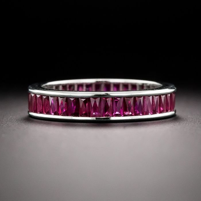 Estate Baguette Ruby Eternity Ring Size 6 1 4