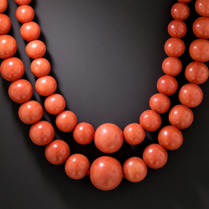 Coral strand necklace best sale