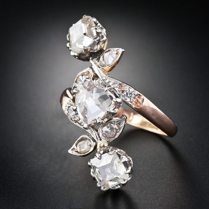 French Antique 1.91 Carat Fancy Light Pink-Brown Diamond Ring - GIA
