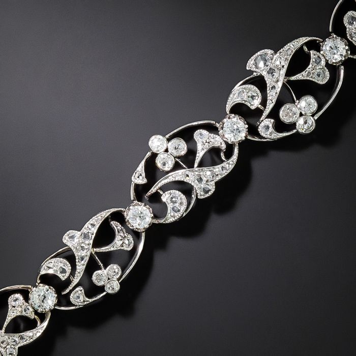 French Belle Époque Floral Link Bracelet